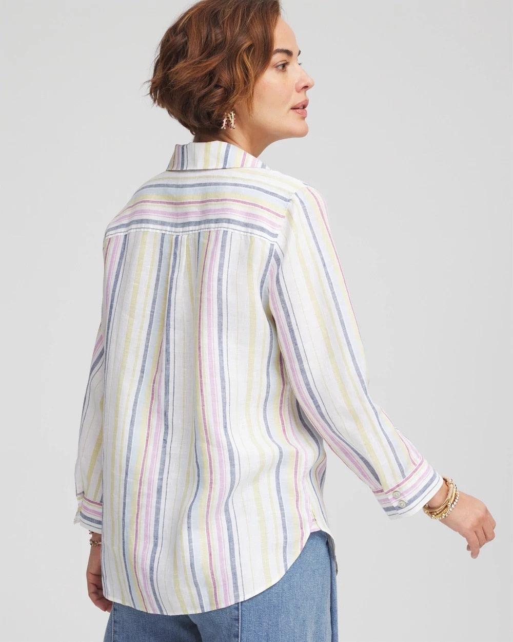 Chico's No Iron™ Multi Stripe Linen Shirt