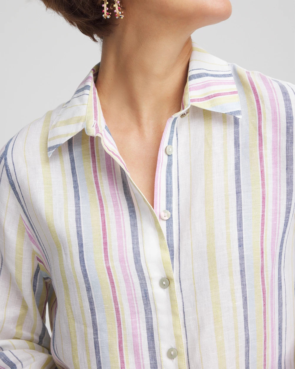Chico's No Iron™ Multi Stripe Linen Shirt
