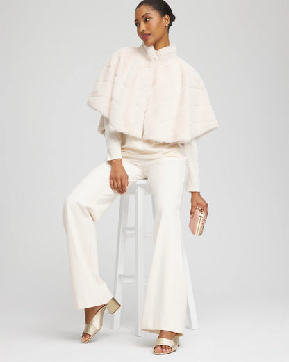 Chico's Faux Fur Funnelneck Capelet