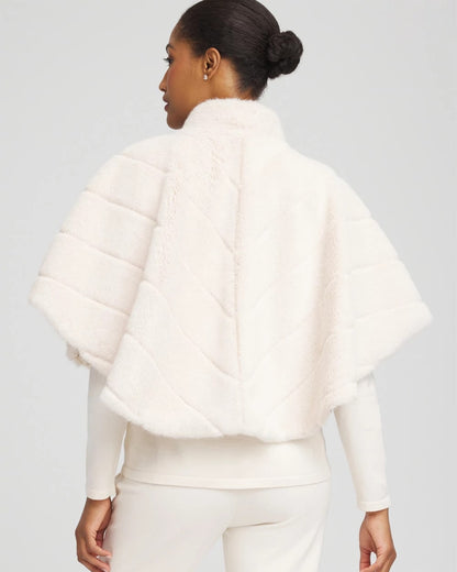 Chico's Faux Fur Funnelneck Capelet