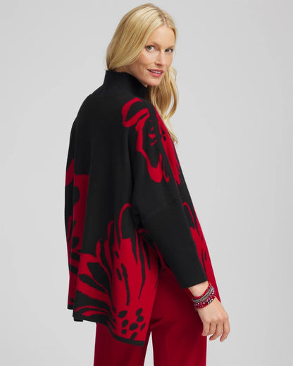 Chico's Floral Poncho