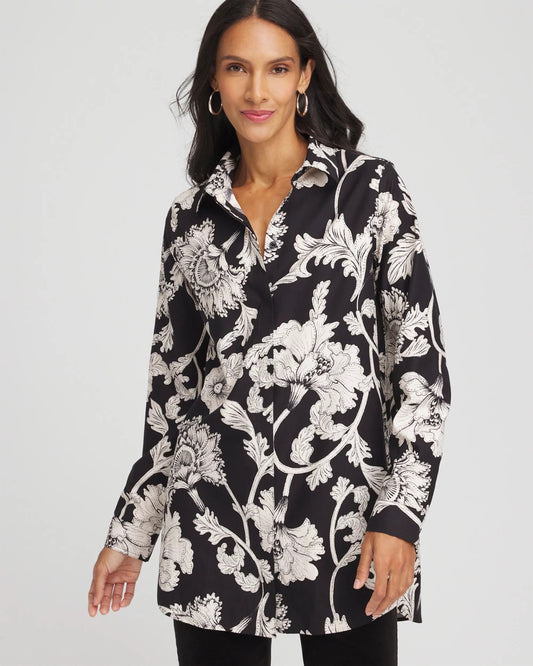Chico's No Iron™ Bryne Bloom Stretch Tunic