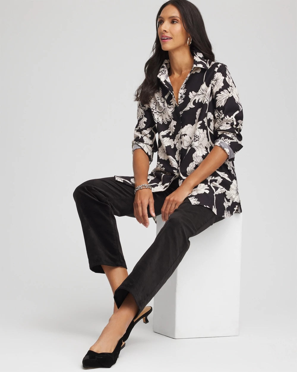 Chico's No Iron™ Bryne Bloom Stretch Tunic