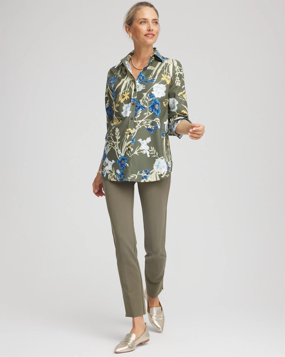 Chico's No Iron™ Printed Sateen Shirt