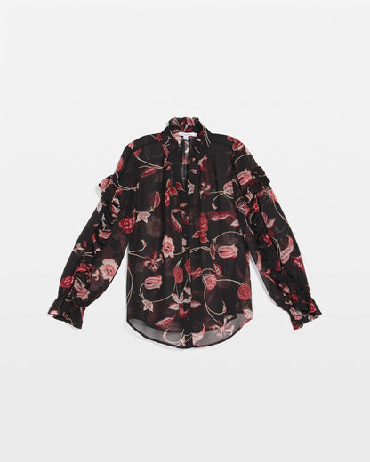 Chico's Georgette Celtic Blooms Blouse
