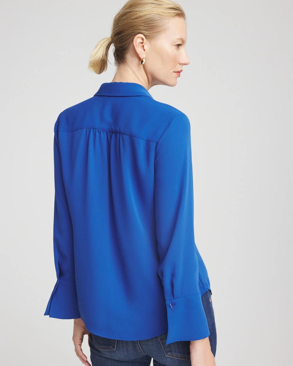 Chico's Ruffle-Trim Chiffon Blouse