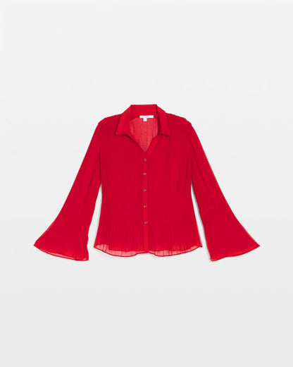 Chico's Pleated Georgette Blouse