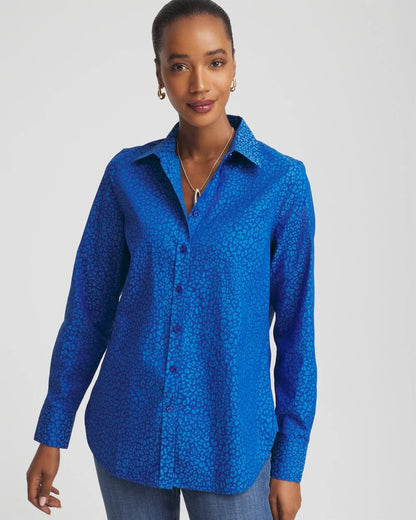 Chico's No Iron™ Jacquard Animal Motif Shirt