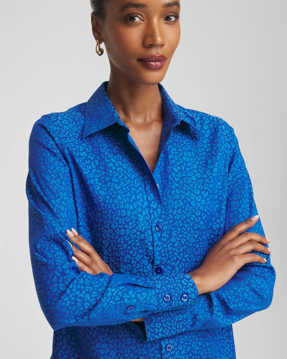 Chico's No Iron™ Jacquard Animal Motif Shirt