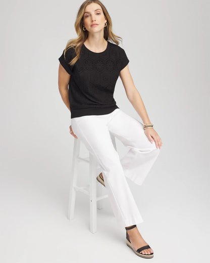Chico's Crocheted Cotton-Blend Shirt
