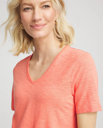 Chico's Slub V-Neck Tee