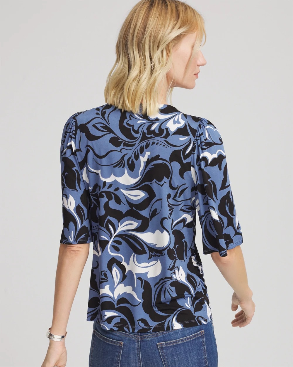 Chico's Stretch-Knit Flutter-Sleeve Tee