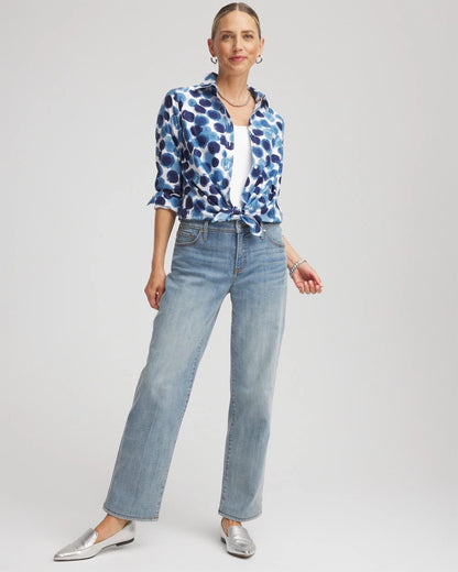 Chico's No Iron™ Printed Sateen Shirt
