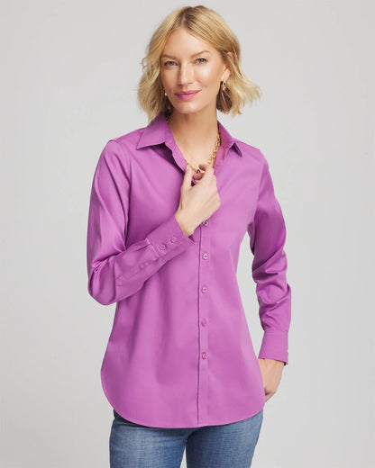 Chico's No Iron™ Stretch-Sateen Shirt