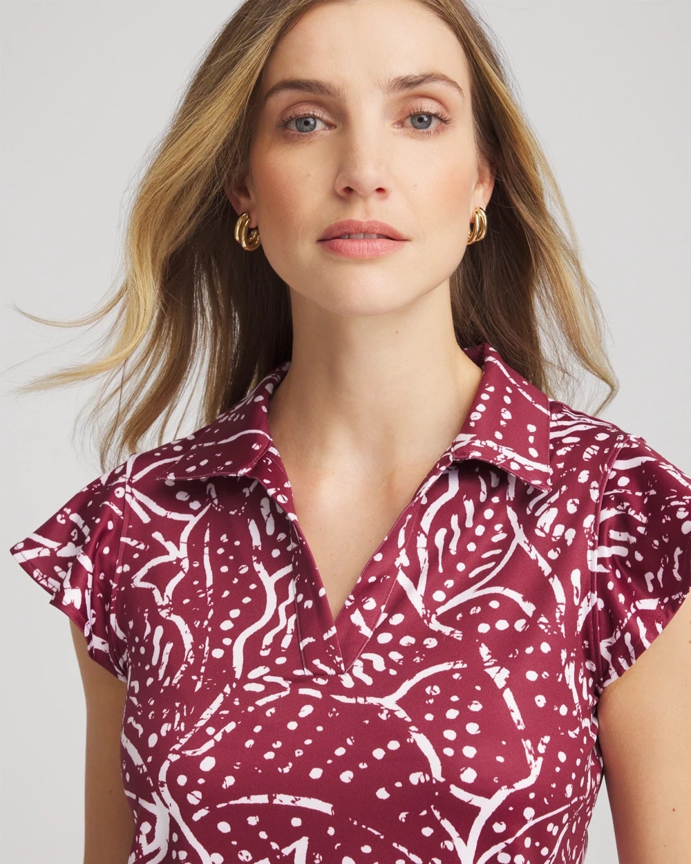 Chico's Zenergy® UPF Printed Polo Top