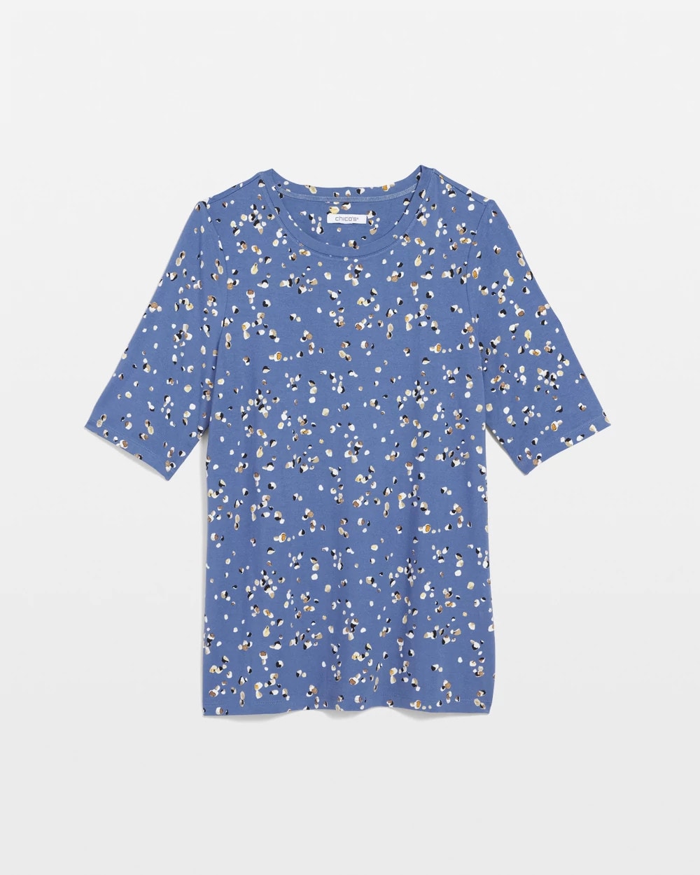 Chico's Printed Elbow Sleeve Tee