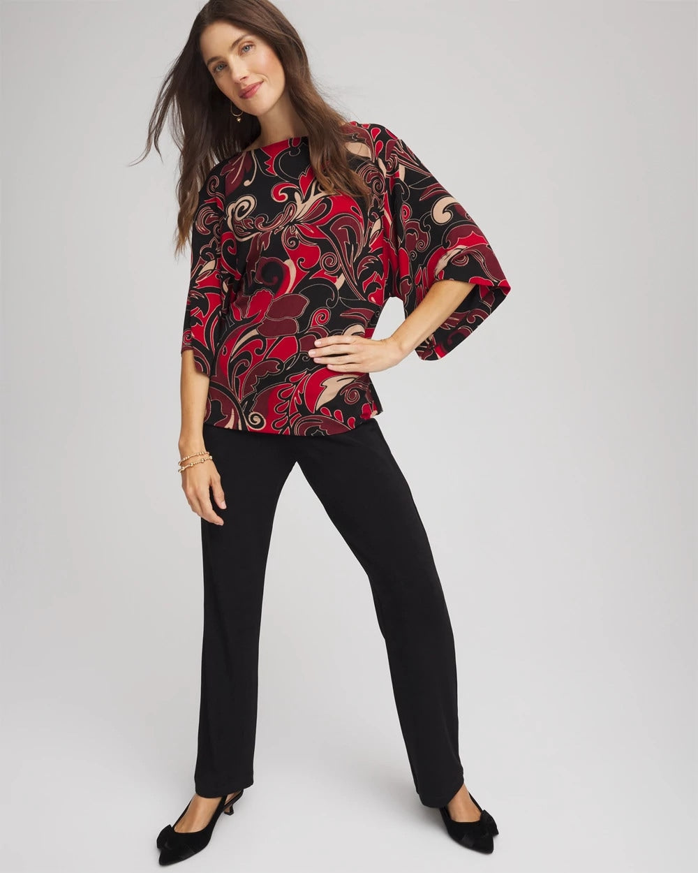 Chico's Travelers™ Kimono Sleeve Party Top