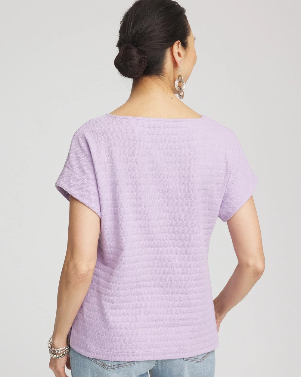Chico's Cap Sleeve Textured Tee