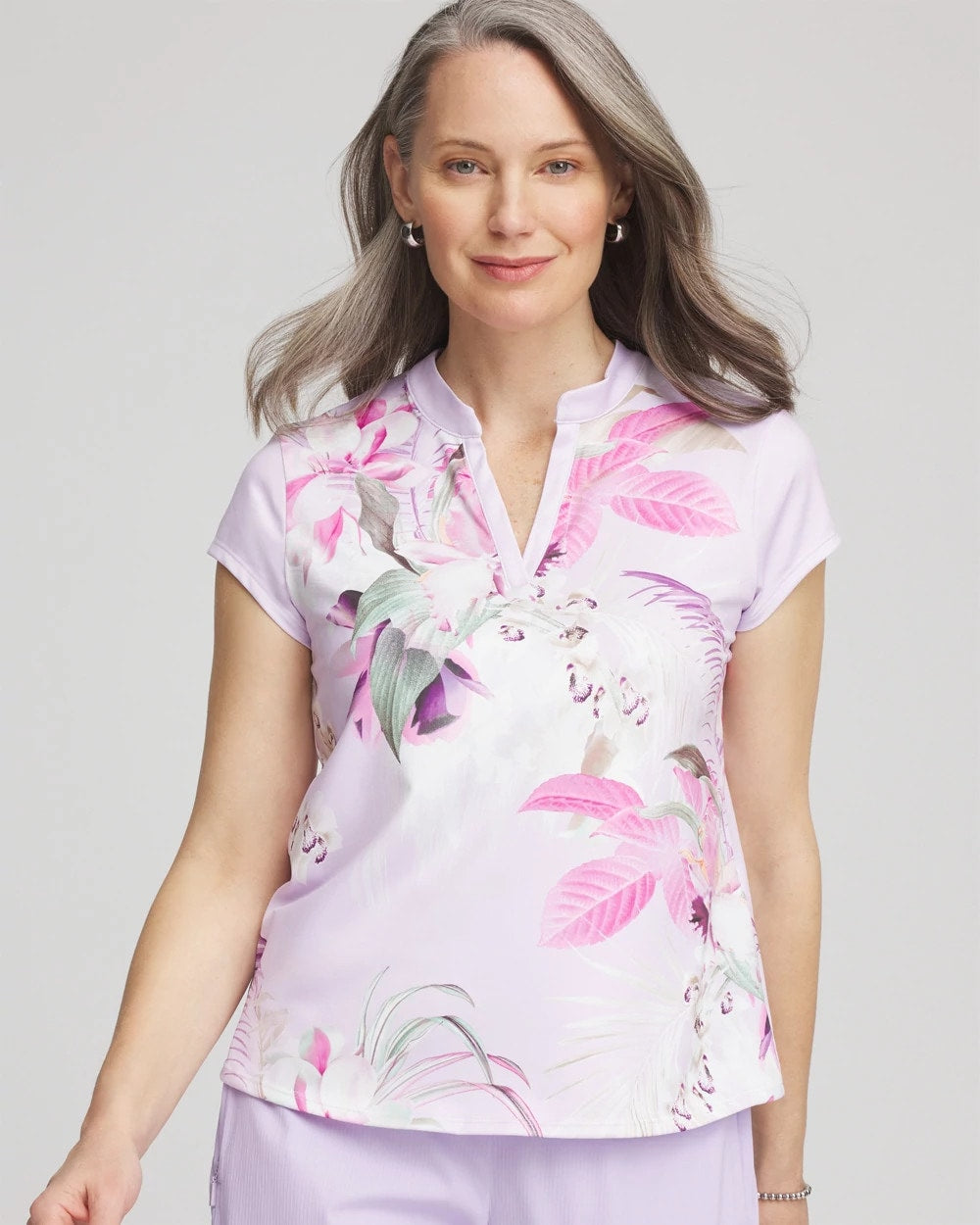 Chico's Zenergy® UPF Floral Polo