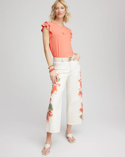 Chico's Touch of Cool™ Flutter Sleeve Tee