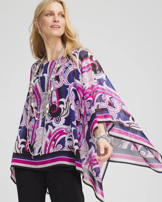 Chico's Travelers™ Paisley Chiffon Layered Top