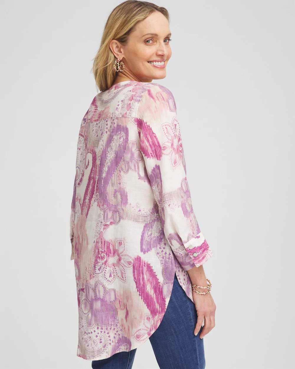 Chico's No Iron™ Multi Paisley Linen Tunic