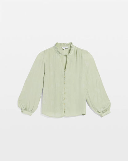 Chico's Jacquard Georgette Peasant Blouse