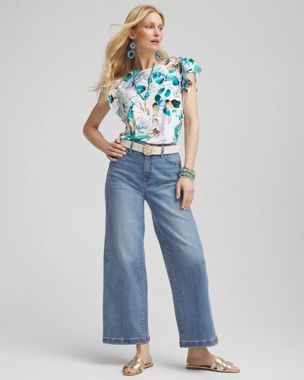 Chico's Touch of Cool™ Flutter Sleeve Tee