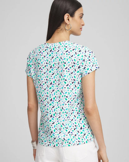 Chico's Polka-Dot Crewneck Perfect Tee