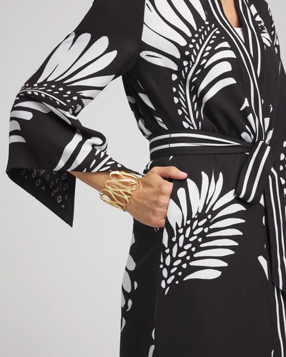 Chico's Tie-Front Long Kimono