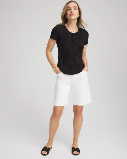 Chico's Jersey Knit Ruched Front Tee