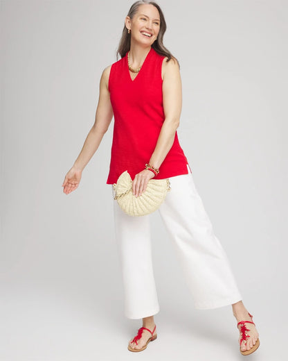Chico's Textured Sleeveless V-Neck Tunic