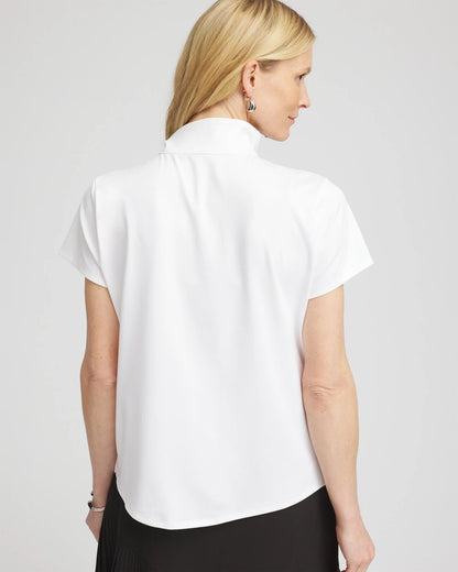 Chico's Zenergy® UPF Mockneck Short-Sleeve Top