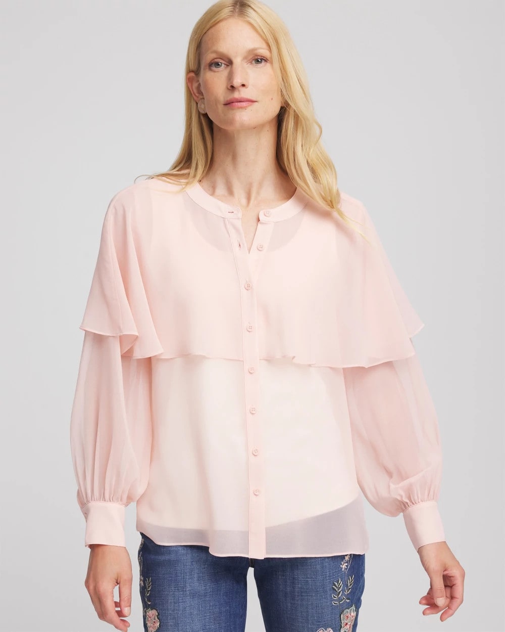 Chico's Georgette Cape Blouse