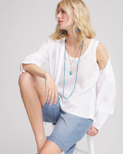 Chico's Sleeveless Linen Tank Top