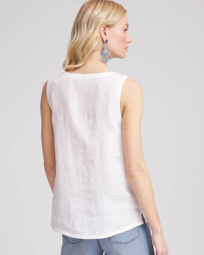 Chico's Sleeveless Linen Tank Top
