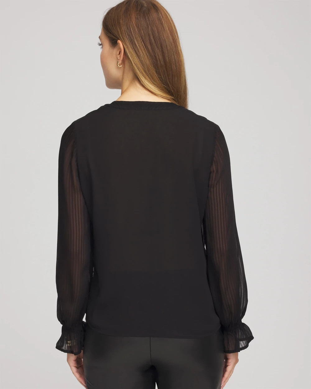 Chico's Georgette Polka Dot Blouse