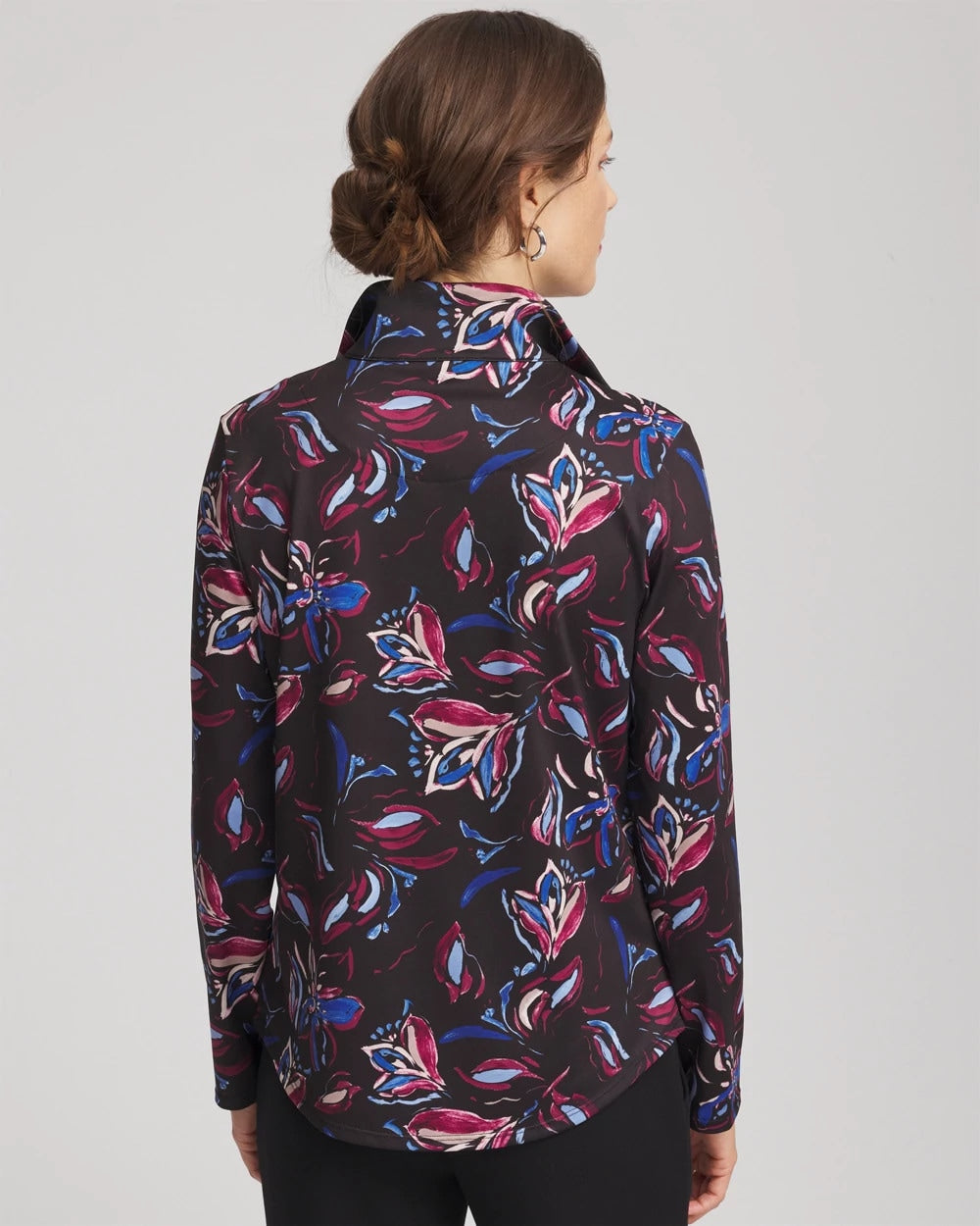 Chico's Zenergy® UPF Floral Half-Zip Pullover Top