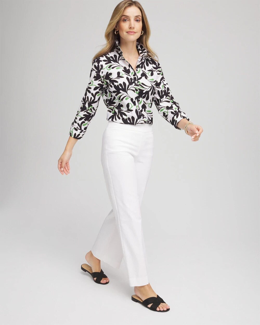 Chico's No Iron™ Abstract Floral Shirt