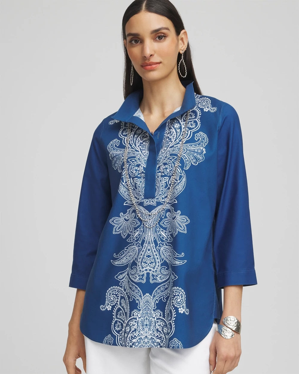 Chico's No Iron™ Paisley Buttonback Tunic