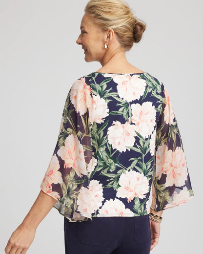 Chico's Georgette Angel-Sleeved Top