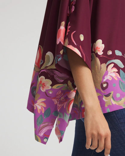 Chico's Printed Boatneck Pullover Poncho