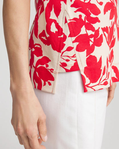 Chico's Floral Sleeveless V-Neck Tunic