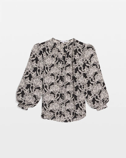 Chico's Caviar Bead Georgette Blouse