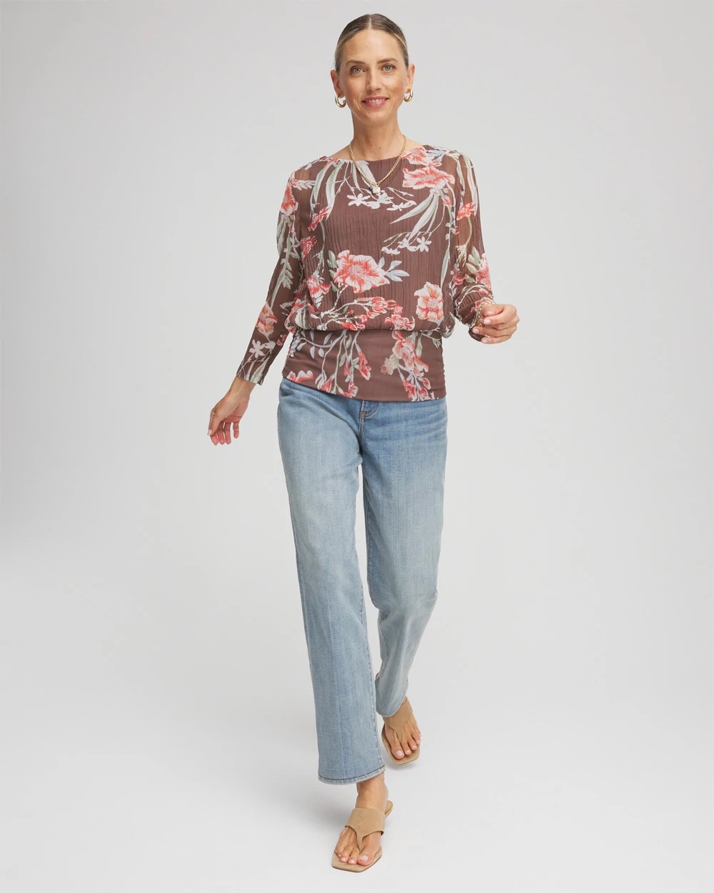 Chico's Textured Banded-Hem Top