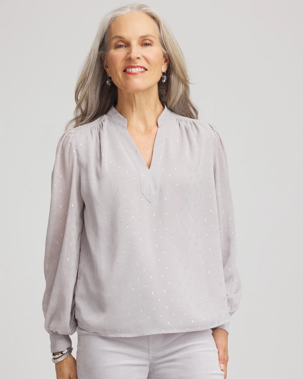 Chico's Georgette Clip Dot Blouse