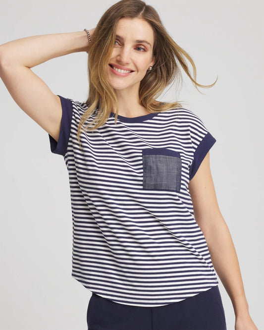 Chico's Zenergy® UPF Striped Tee