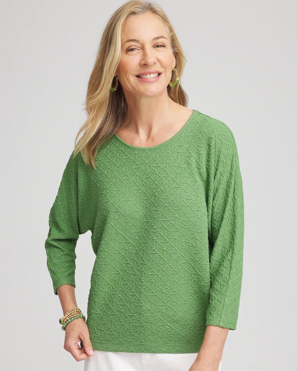 Chico's Textured Wedge Top