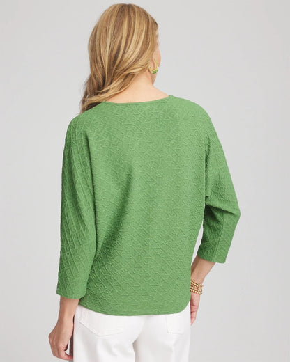 Chico's Textured Wedge Top
