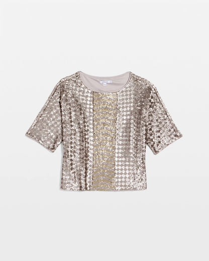 Chico's Art Deco Dolman Sequins Tee